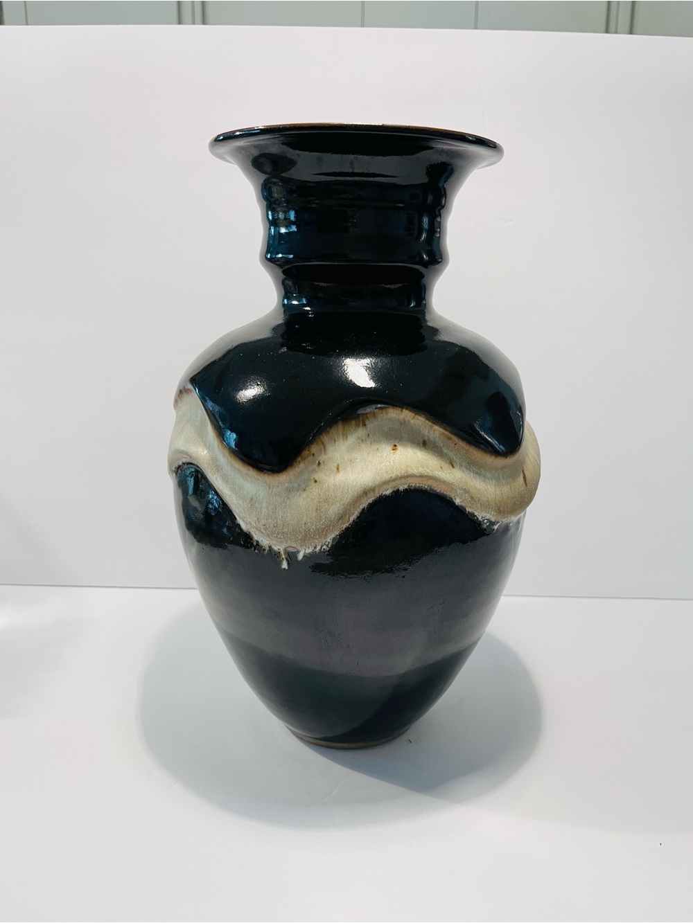 Vintage Martin’s Pottery Ceramic Art  Large Vase 14.5” Tall Signed Made in USA